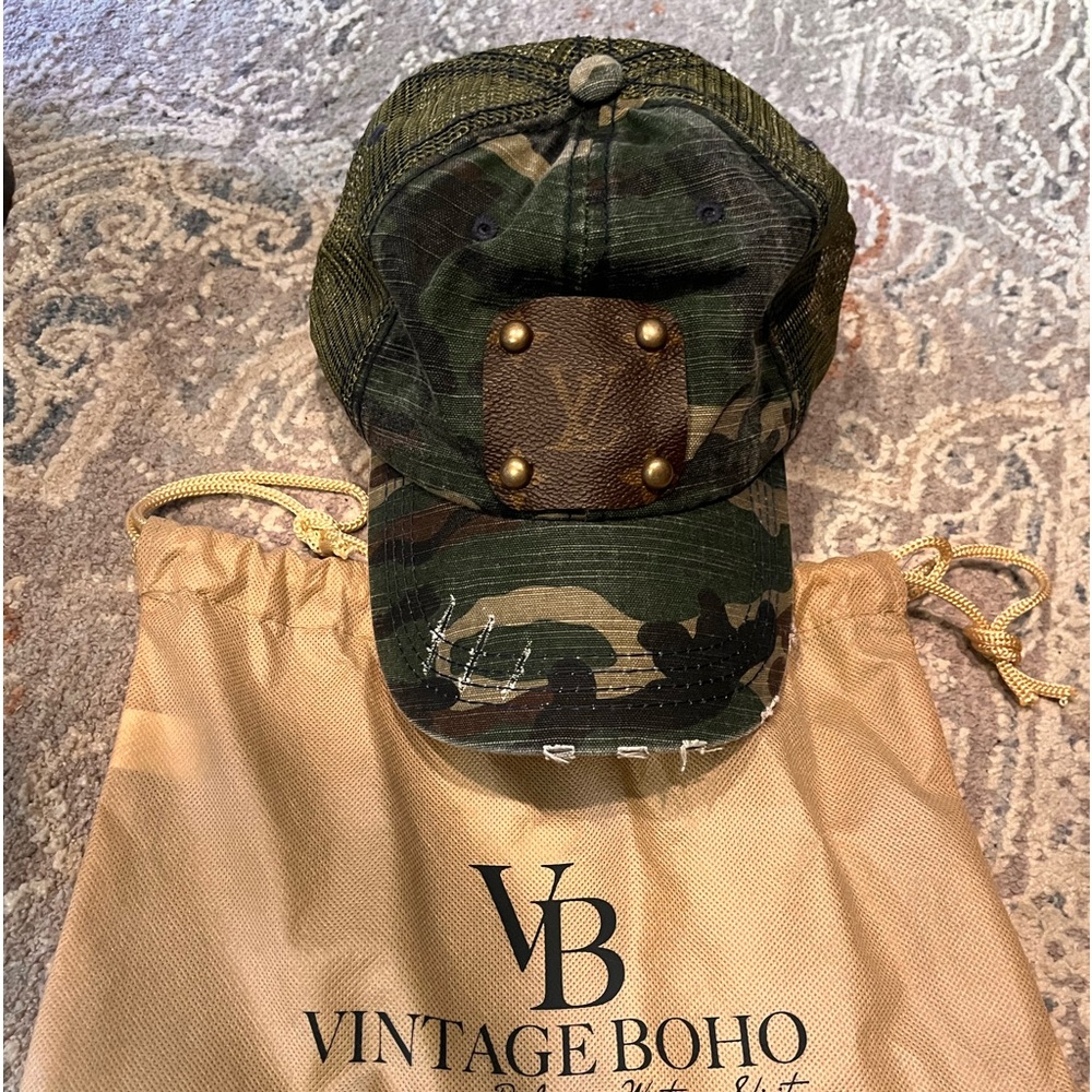 Up cycled Louis Vuitton Womens Camouflage Hat. NWOT.